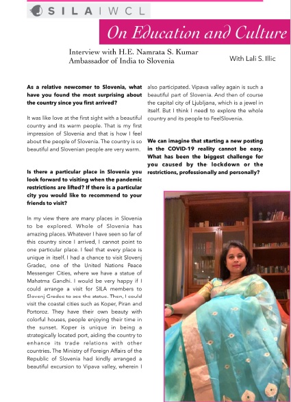 Interview with Ambassador for the SILA-IWCL magazine